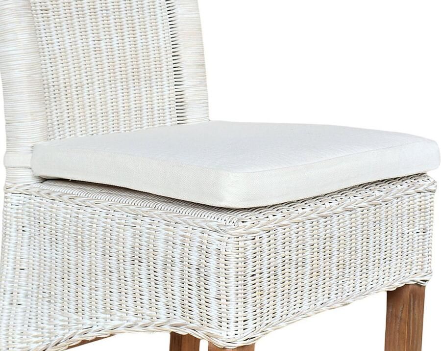 Wood Selections Emma zitkussen wit linnen 43x42cm sierkussens kussens woonkamer decoratie kussens dutch decor kussen luxe sierkussens kussen voor tuinbank kussen voor bank