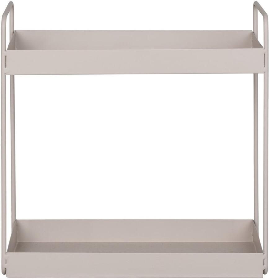 Wood Selections Jones plank zand staal 30x15x31 cm wandrek industrieel muurdecoratie wandrek hout wandplanken wanddecoratie