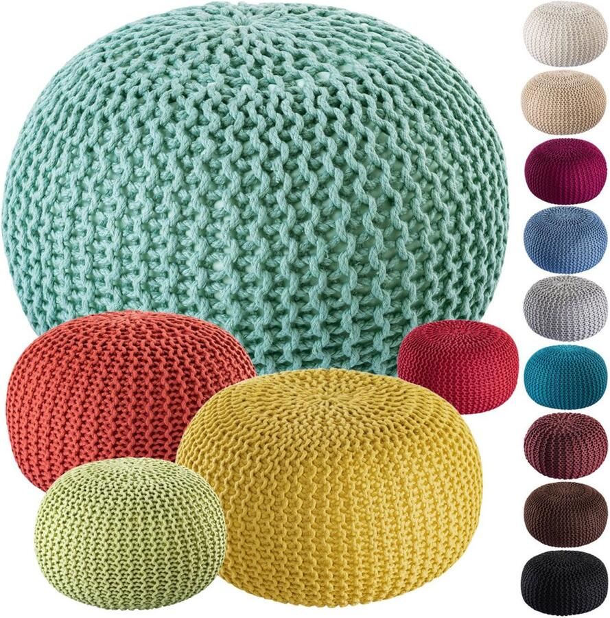 Wood Selections Joseph pouf gerecycled kunststof ø45cm poef hocker Kruk hockers en poefen fluwelen poef