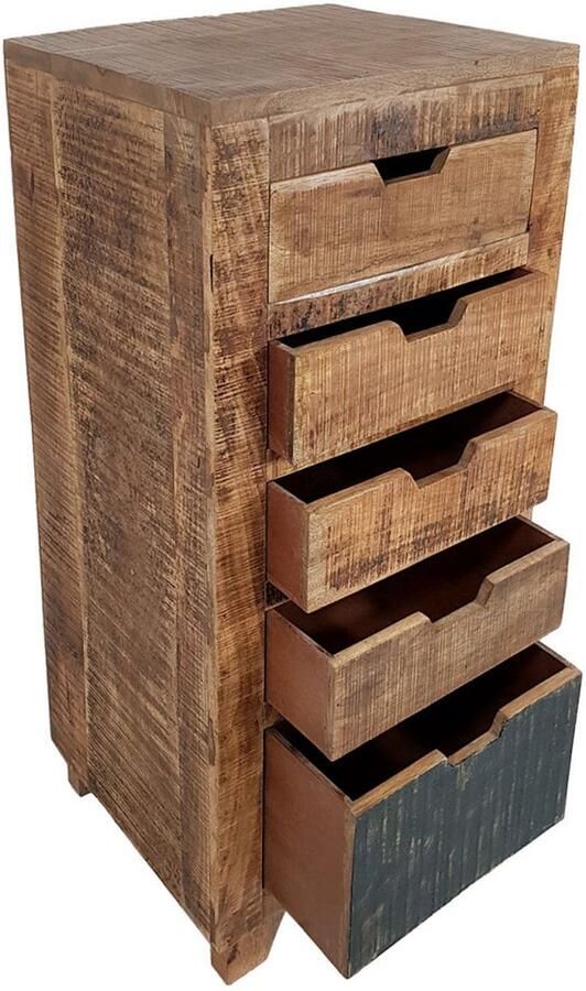 Wood Selections Michael schubladen kommode natuurlijk hout massief mango 40x92 cm ladekast bureau bijzetkast ladekast hout ladekast industrieel