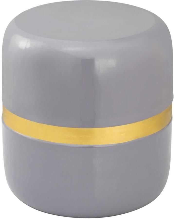 Wood Selections Olivia Bijzettafel goud metaal en emaille ø 34 H 36 cm bijzettafel buiten bijzettafel industrieel salontafel klein bijzettafeltje