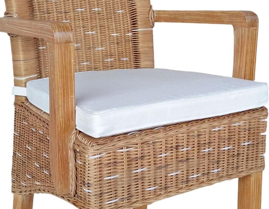 Wood Selections Olivia zitkussen wit leinen speciaal voor stoelen met armleuningen sierkussens kussens woonkamer decoratie kussens dutch decor kussen luxe sierkussens kussen voor tuinbank kussen voor bank