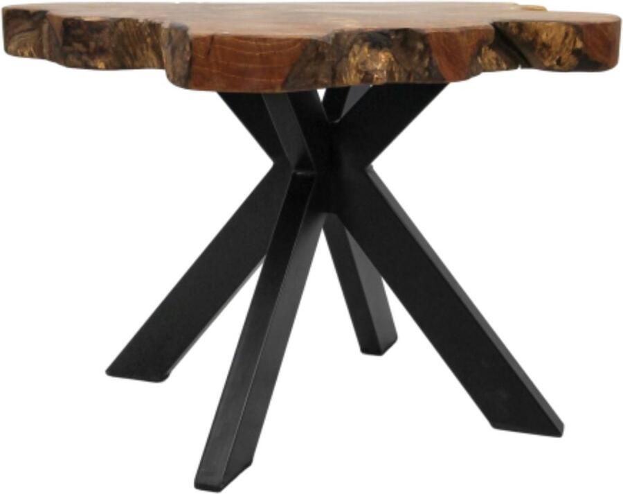 Wood Selections Salontafel Victoria ø60-70x45 cm teak ijzer