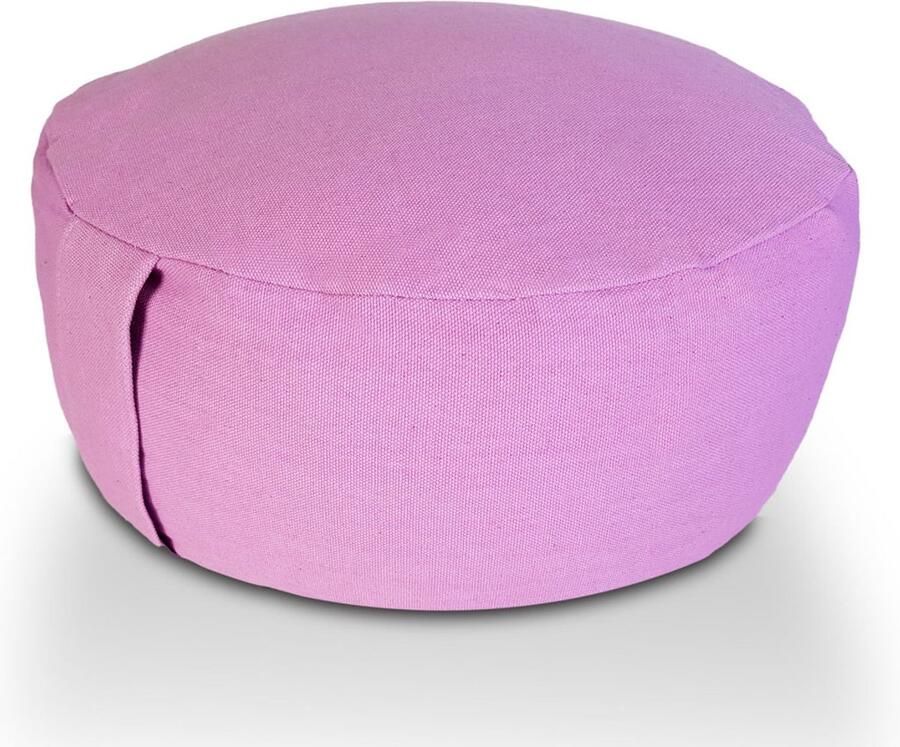 Wood Selections Sara yogakussen lotus katoen H 16 x ø 31 cm poef hocker Kruk hockers en poefen fluwelen poef