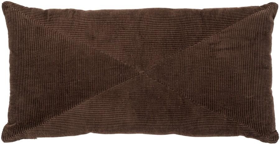 Wood Selections Van der Linden kussen bruin katoen 30x60 cm sierkussens kussens woonkamer decoratie kussens dutch decor kussen luxe sierkussens kussen voor tuinbank kussen voor bank