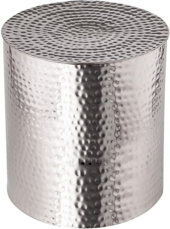 Wood Selections William bijzettafel zilver of goud aluminium ø 40 x 45 cm bijzettafel buiten bijzettafel industrieel salontafel klein bijzettafeltje