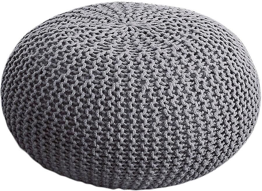 Wood Selections William zitpouf grijs 100% gerecycled kunststof Ø 55cm poef hocker Kruk hockers en poefen fluwelen poef