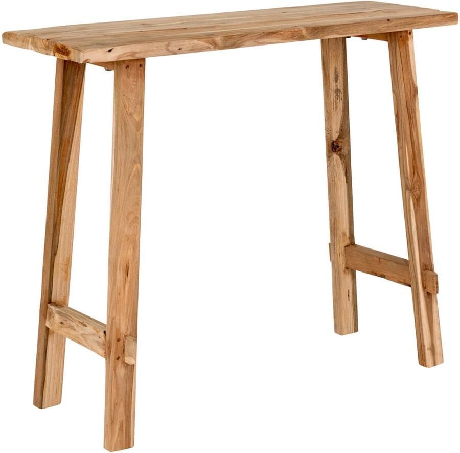 Wood Selections Wilson bank groen stof 200x90x85 cm sidetable haltafel wandtafel sidetable industrieel tafeltje