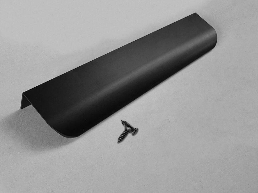 Wood Tools & Deco Set van 4 aluminium profielgrepen voor meubels (20x4x1 8 cm zwart)