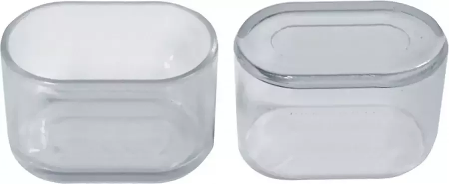 Wood Tools & Deco Set van 32 flexibele stoelpootdoppen (omdop ovaal 25x50 mm transparant) [O-OV-25x50-T] [WD1615845191]