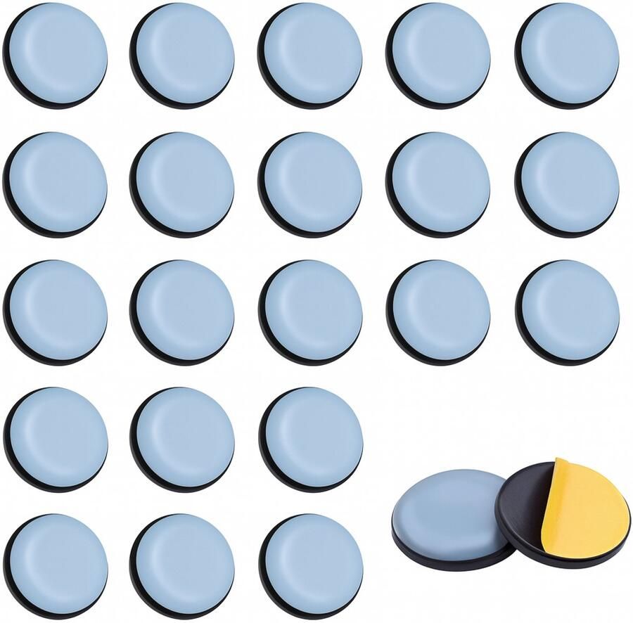 Wood Tools & Deco Set van 8 antikras meubelbeschermers (rond 25 mm PTFE)