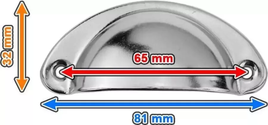 Wood Tools & Deco Set van 8 schelpvormige handgrepen voor meubels: kleur 4 - Foto 2