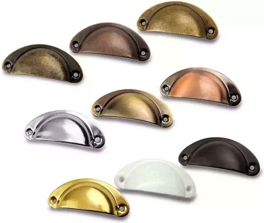 Wood Tools & Deco Set van 8 schelpvormige handgrepen voor meubels: kleur 8