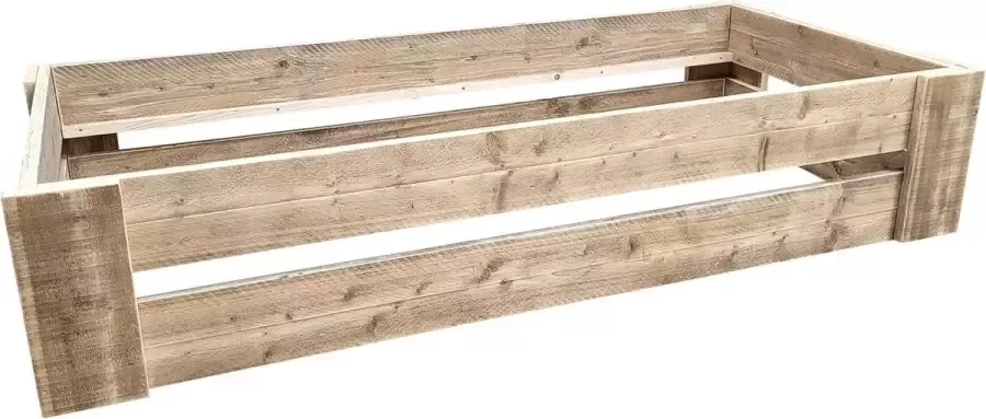 Wood4you Eenpersoonsbed Krijn steigerhout Montagepakket 206Lx43Hx96D cm - Foto 1