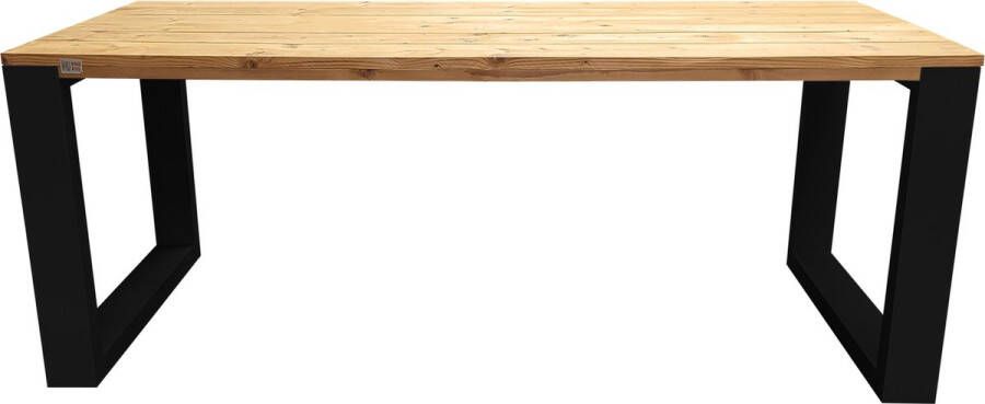 Wood4you Table de salle à manger Nouvelle Orléans Bois torréfié 170 90 cm 170 90 cm Zwart Eettafels - Foto 1