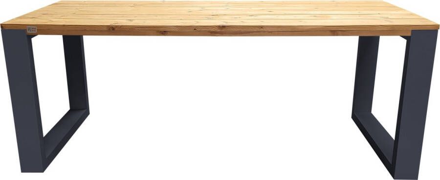 Wood4you Table de salle à manger Nouvelle Orléans Bois torréfié 170 90 cm 170 90 cm Antraciet Eettafels - Foto 4