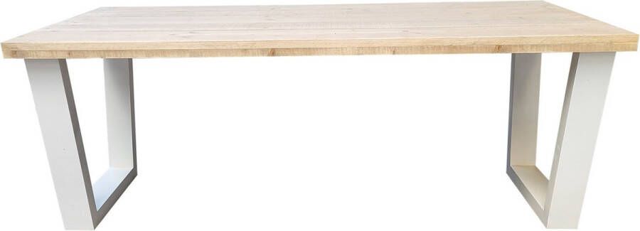 Wood4you Eettafel New York industrial wood hout 180 90 cm 180 90 cm Wit Eettafels - Foto 1