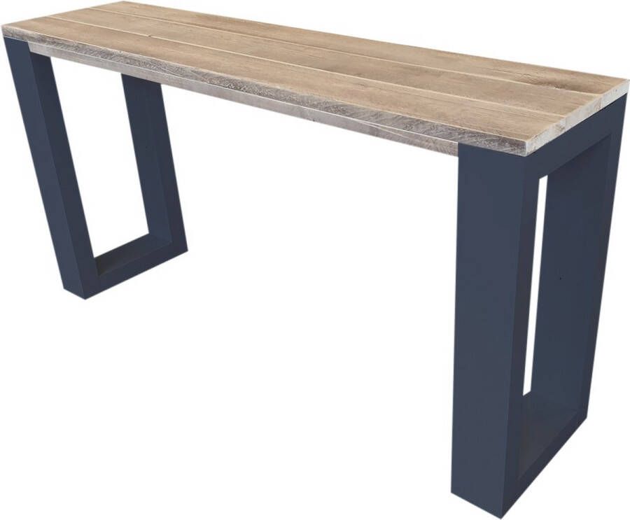 Wood4you Side table New Orleans steigerhout enkel 190Lx78HX38D cm wit