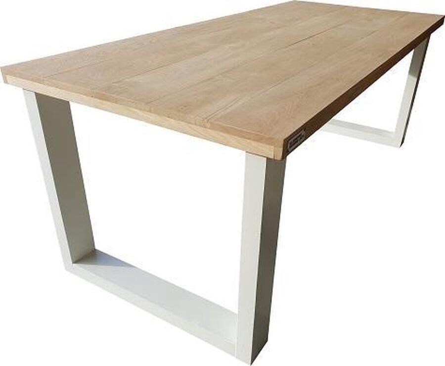 Wood4you Eettafel New England Eikenhout wit 180 90 cm
