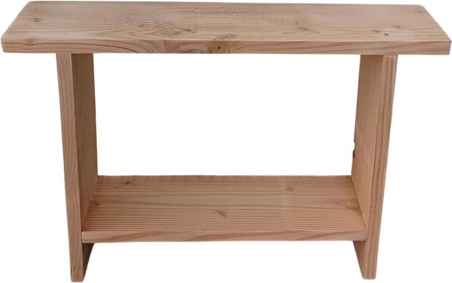 Wood4you Houten bankje 70Bx49Hx18D sloophout Bijzettafel Halbankje Douglas
