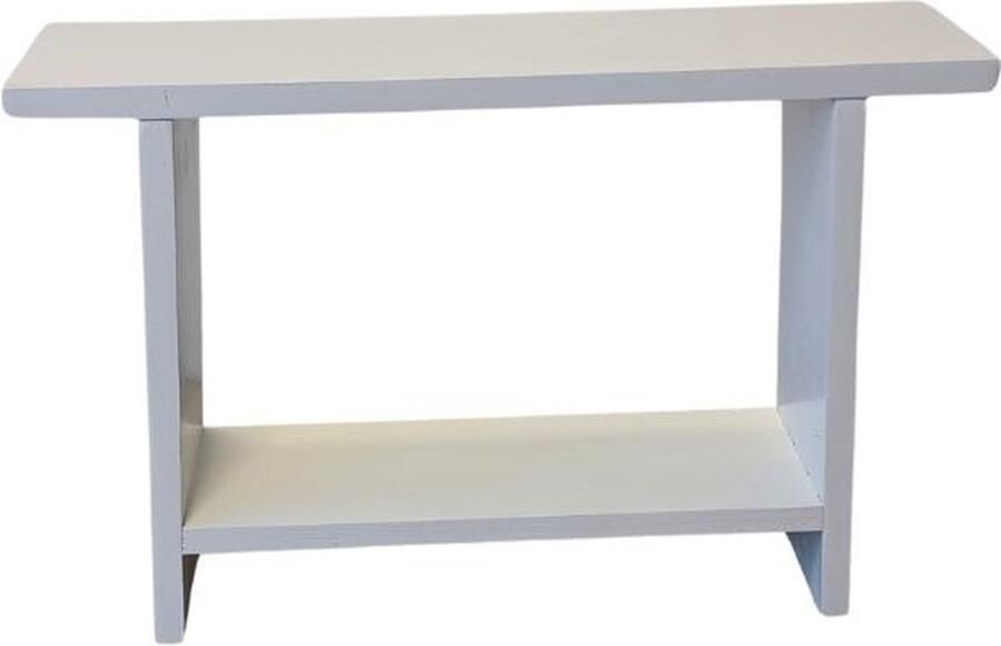 Wood4you Houten bankje 70Bx49Hx18D sloophout Bijzettafel Halbankje Wit