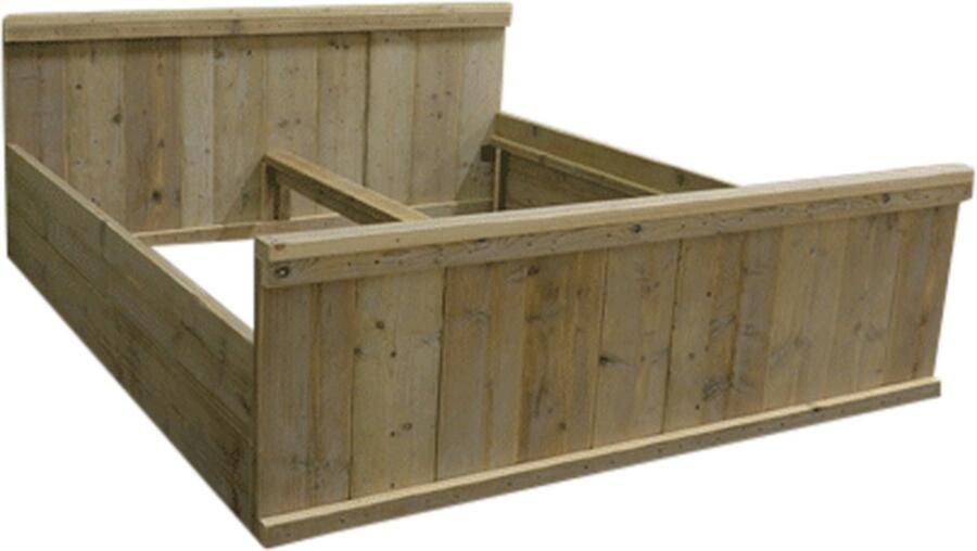 Wood4you tweepersoonsbed Jorg 166Bx212Lx90H steigerhout
