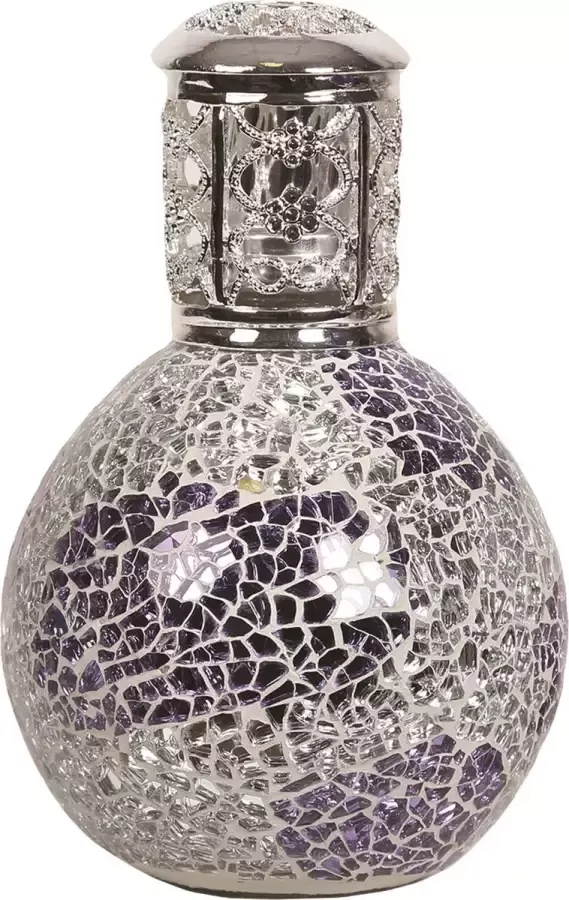 Woodbridge Aroma Large Fragrance Lamp Purple & Silver Mosaic geurlamp geurbrander