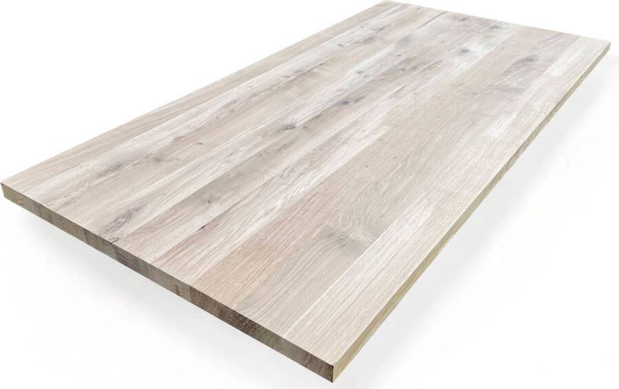 Wandplanken.nl Eiken plank 260 x 80 cm 40 mm Eiken plank Eikenhouten plank Boomstamtafel Meubelplaat Houten tafel