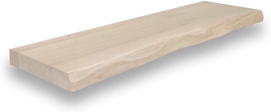 Wandplankwinkel.nl wandplank zwevend eiken boomstam 60 x 20 cm Eikenhouten wandplank Zwevende wandplank Fotoplank Boomstam plank Muurplank zwevend