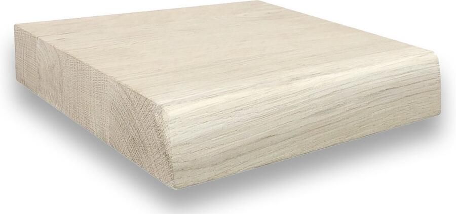 Tuinexpress.nl Zwevende wandplank 20 x 20 cm eiken boomstam Wandplank hout Fotoplank Boomstam plank Muurplank zwevend