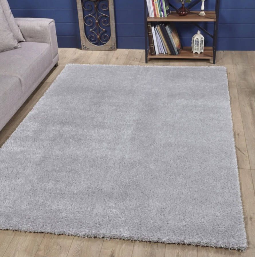 Woodman Carpet HEIDE Lichtgrijs 160x220cm Hoogpolig vloerkleed
