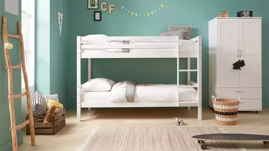 Woodworld stapelbed Demie 90 x 200 cm wit