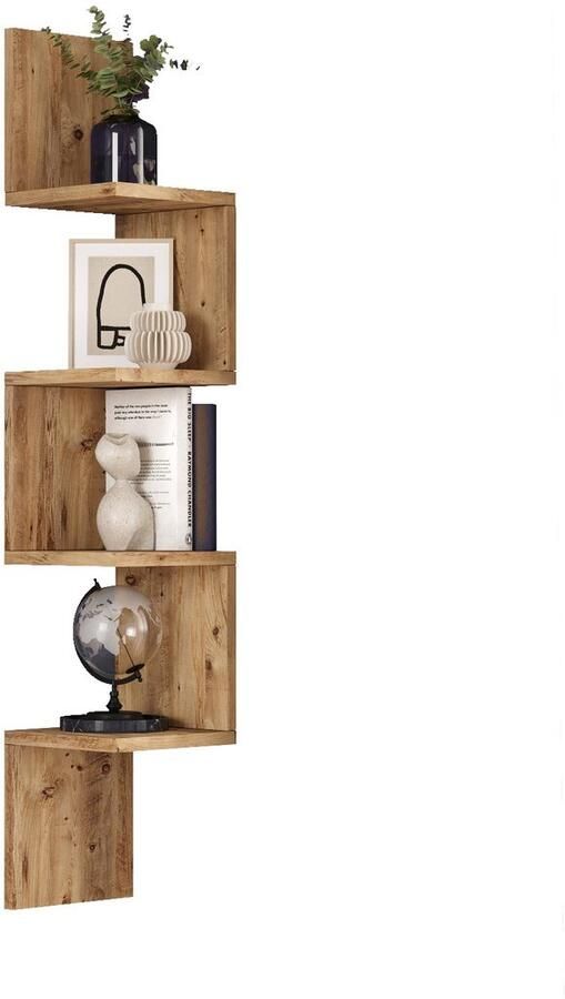 Woody Fashion Locelso Wandplank 100% Melamine Laag 18mm Dikte 22x117cm Atlantic Pine - Foto 3