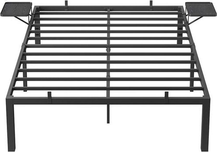 Woon Wereld Bed frame – Metalen frame – Tweepersoonsbed – 200 x 140 cm – Zwart