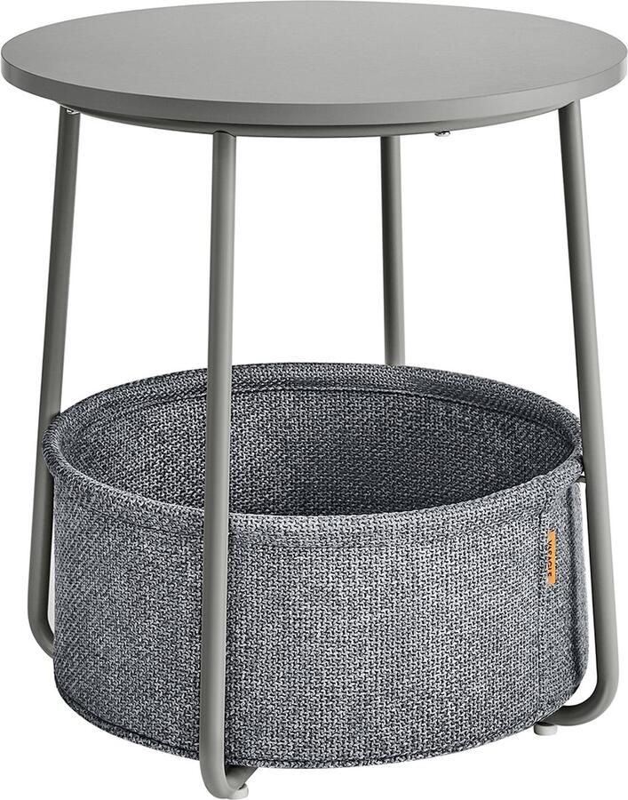 Woon Wereld Bijzettafel – Met mand gemaakt van moderne stof