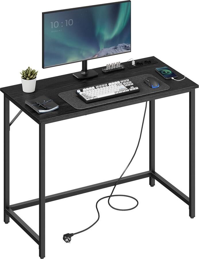 Woon Wereld Bureau – Speeltafel – Met LED –verlichting – in zwart