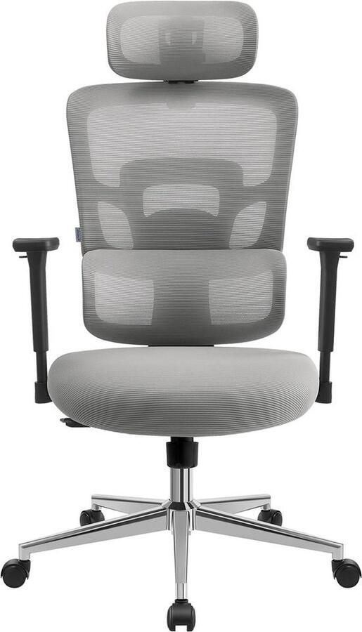 Woon Wereld Bureaustoel – Computerstoel – Verstelbare armleuning – Met hoofdsteun – Wit