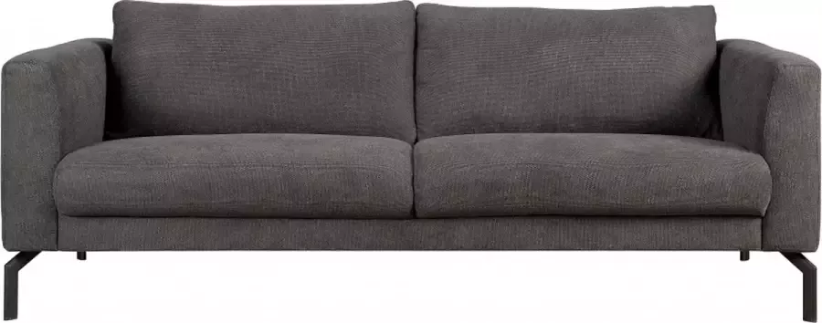 Woonexpress 3 Zitsbank Spengen Grijs Stof Antraciet 84x216x93cm (hxbxd) Geen Hoek