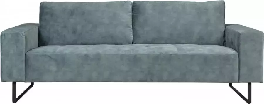 Woonexpress 3 Zitsbank Stegen Textiel Blauw 220 x 83 x 91 cm (BxHxD)