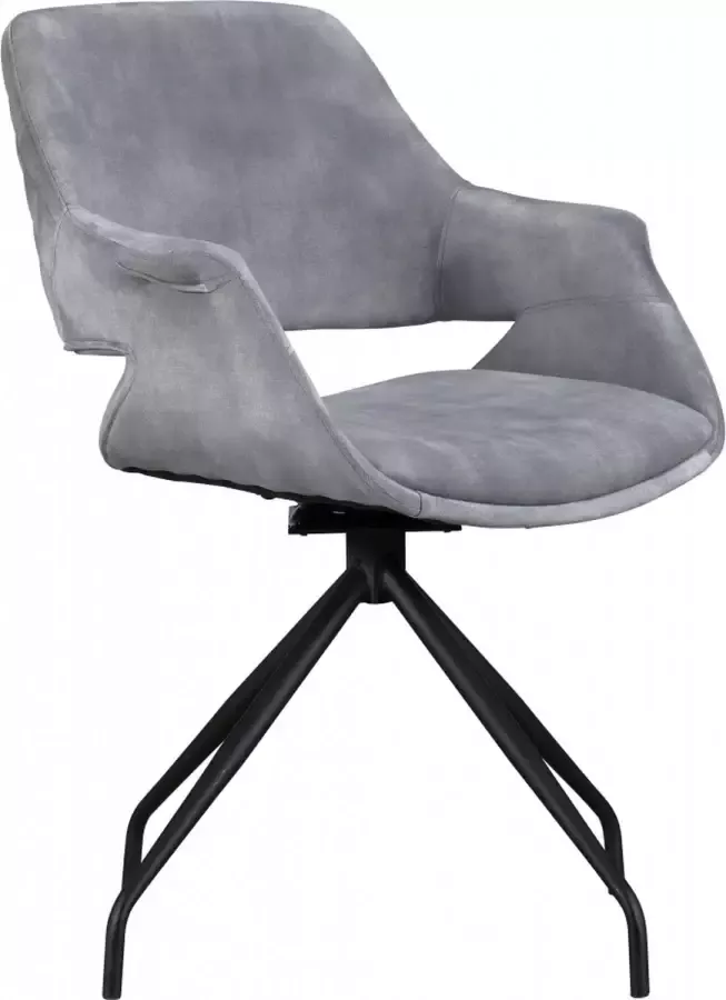 Woonexpress Armstoel Elshout Grijs Velvet Cowboy Grey 81x56x57cm (hxbxd) - Foto 2