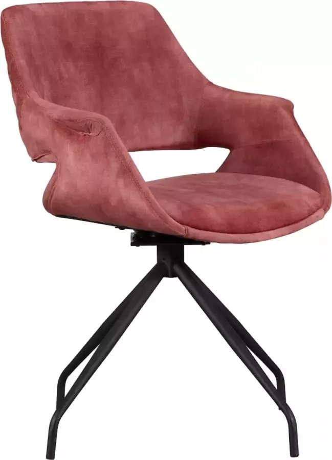 Woonexpress Armstoel Elshout Roze Velvet Adore Blush 81x56x57cm (hxbxd)