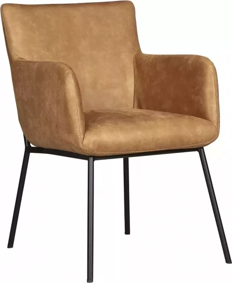 Woonexpress Eetkamerstoel Joppe Eco Leder Bruin 59 x 85 x 58 cm (BxHxD)