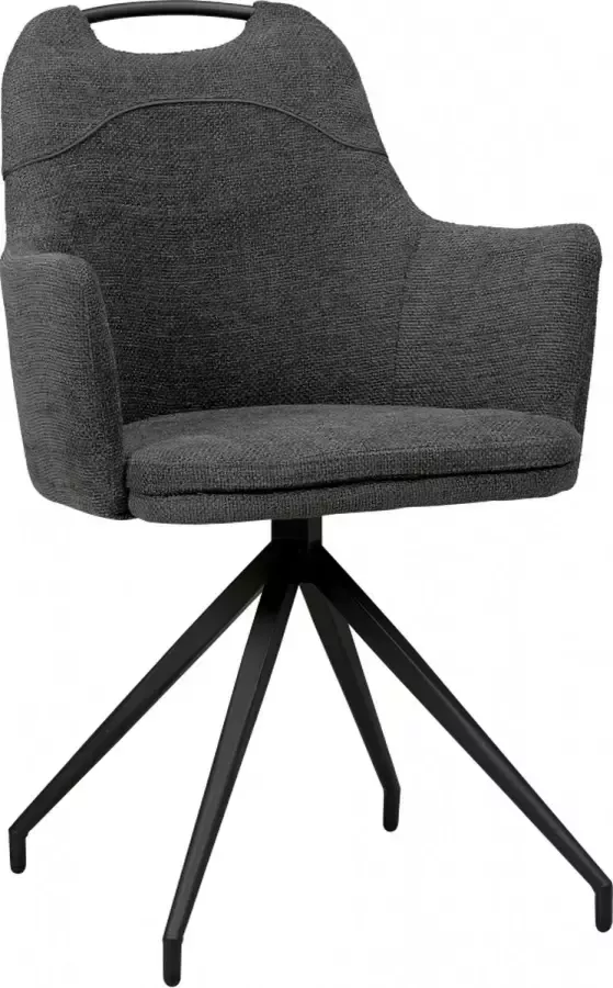 Woonexpress Hc Eigentijds Armstoel Kapelle Grijs Stof Grijs 88x57x58cm (hxbxd)