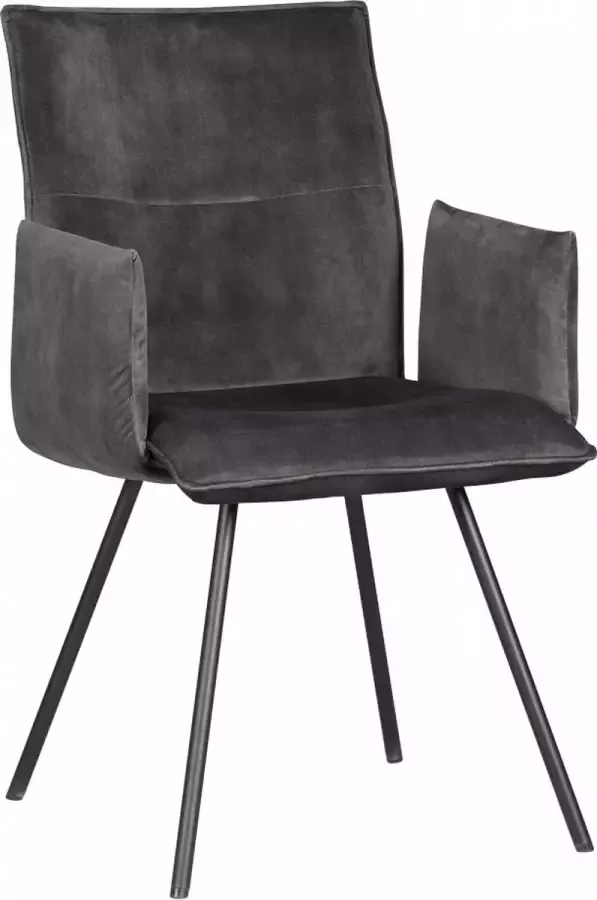 Woonexpress Eetkamerstoel Texel Velvet Zwart 56 x 90 x 55 cm (BxHxD)