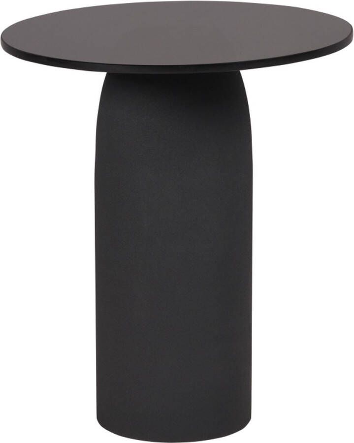 Woonexpress Bijzettafel Chieti Bijzet Tafel Rond Ø 40 cm Ronde Glazen Tafel Zwart 35x48x35 cm (BxHxD) - Foto 3