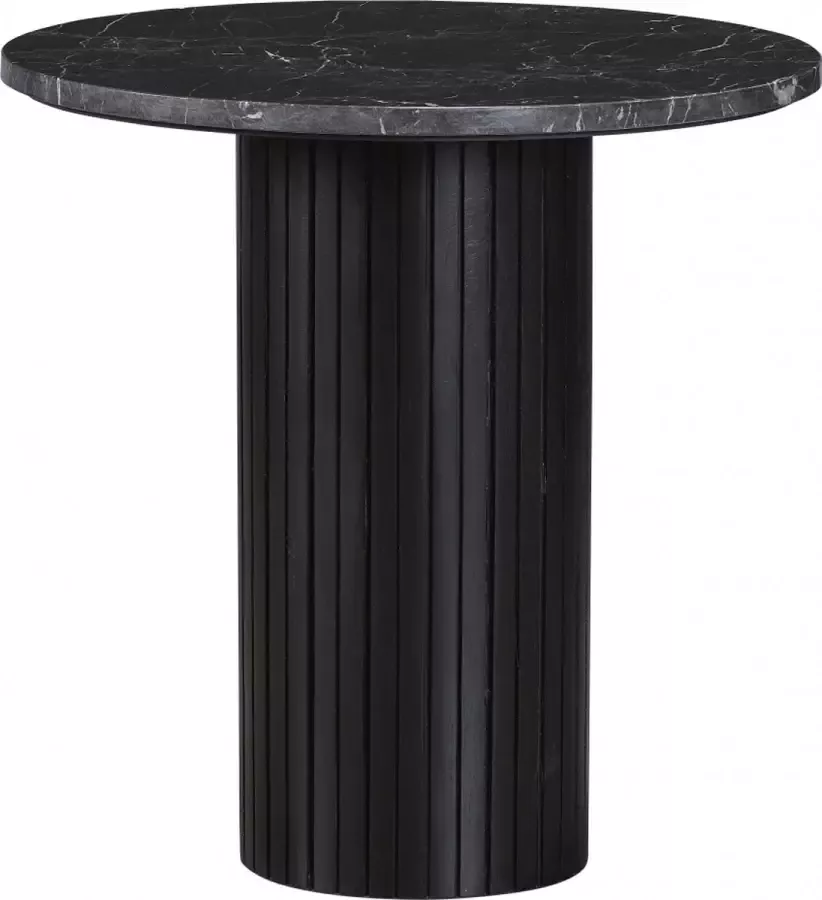 Woonexpress Bijzettafel Mello Marmer steen Zwart 45 x 49 x 45 cm (BxHxD)