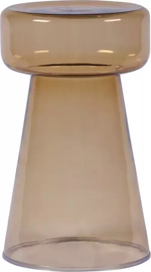 Woonexpress Bijzettafel Romano Bruin Glas Bruin 50x30x30cm (hxbxd)