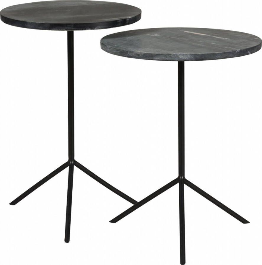 Woonexpress Bijzettafel Set Van 2 Mea Zwart 0 x 0 x 0 cm (BxHxD)