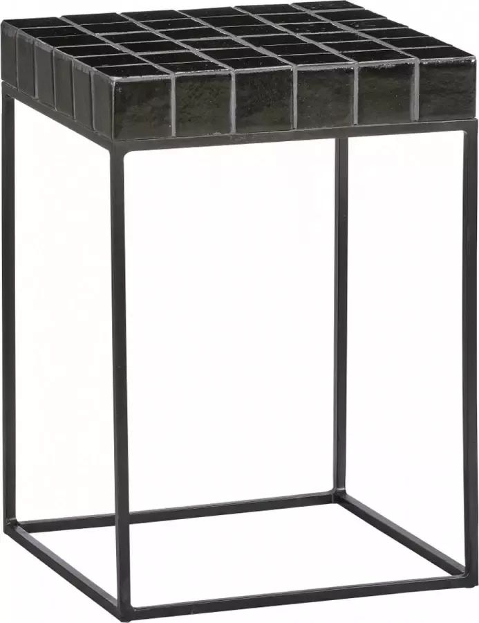Woonexpress Bijzettafel Smilde Zwart Keramiek Zwart 45x32x32cm (HxBxD)