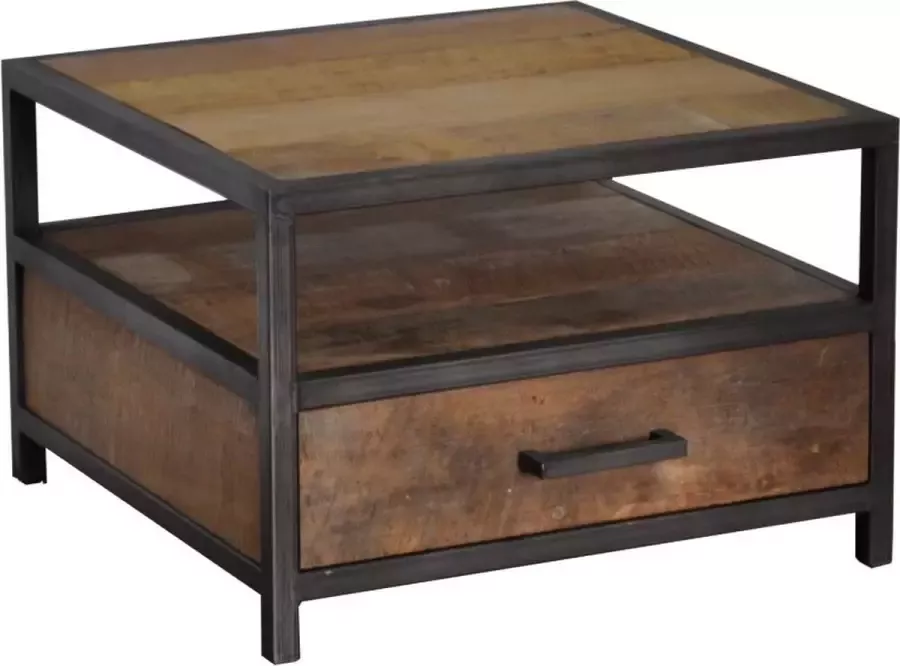 Woonexpress Wooonexpress Bijzettafel Velp Bruin Hout Naturel 40x60x60cm (hxbxd)